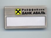 PLASTIC WINDOW NAME BADGES